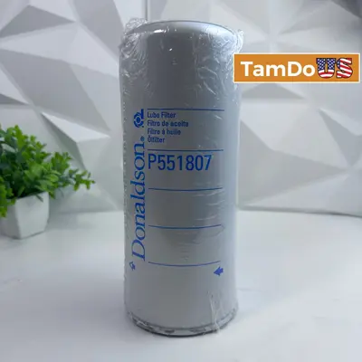 Donaldson P551807 Lube Oil Filter Spin-On Full Flow FOR Caterpillar 1R1807 Mack - Thumbnail 1