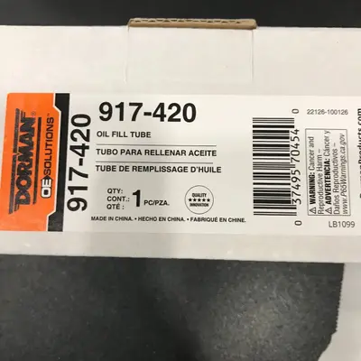 Dorman 917-420 Replacement Oil Fill Tube for 2006 Cadillac Escalade EXT - Thumbnail 3
