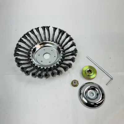 Dormant Derusting Weeding Wheel 8" Twisted Wire - Thumbnail 3