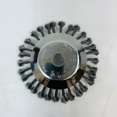Dormant Derusting Weeding Wheel 8" Twisted Wire - Thumbnail 4