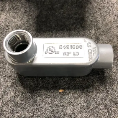 Dottie LB50CG 1/2 In LB Threaded Conduit Body with Cover & Gasket - Thumbnail 1