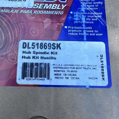 Duralast DL51869SK Rear Hub Bearing Repair Kit 08-20 Grand Caravan Town & Country - Thumbnail 2