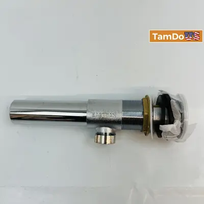 Eastman Pop up Sink Drain with Overflow Chrome Brass Spring Filter - Thumbnail 5