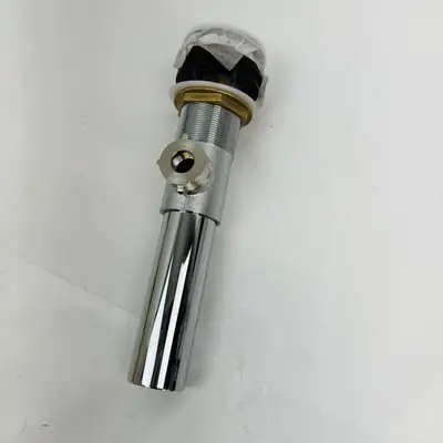 Eastman Pop up Sink Drain with Overflow Chrome Brass Spring Filter - Thumbnail 4