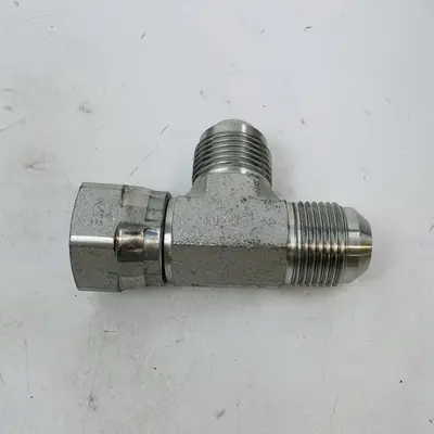 Eaton Hydraulic T-Fitting Adapter, Male x Male x Female, Steel Connector - Thumbnail 5