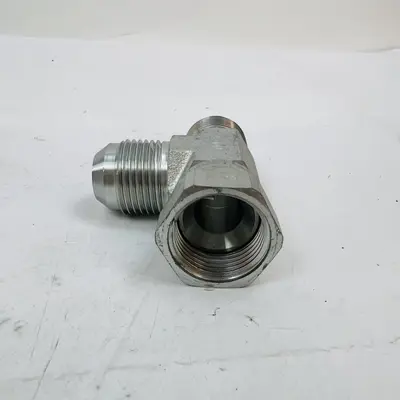 Eaton Hydraulic T-Fitting Adapter, Male x Male x Female, Steel Connector - Thumbnail 4