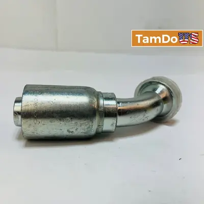 Eaton Weatherhead Hydraulic Hose Fitting 45 Degree Flange Elbow Crimp Hose End - Thumbnail 1