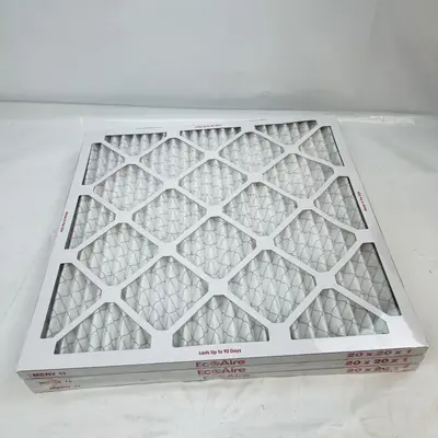 Eco-Aire 20X20X1 MERV 11 Pleated Air Filter (3 Pack) - Thumbnail 2