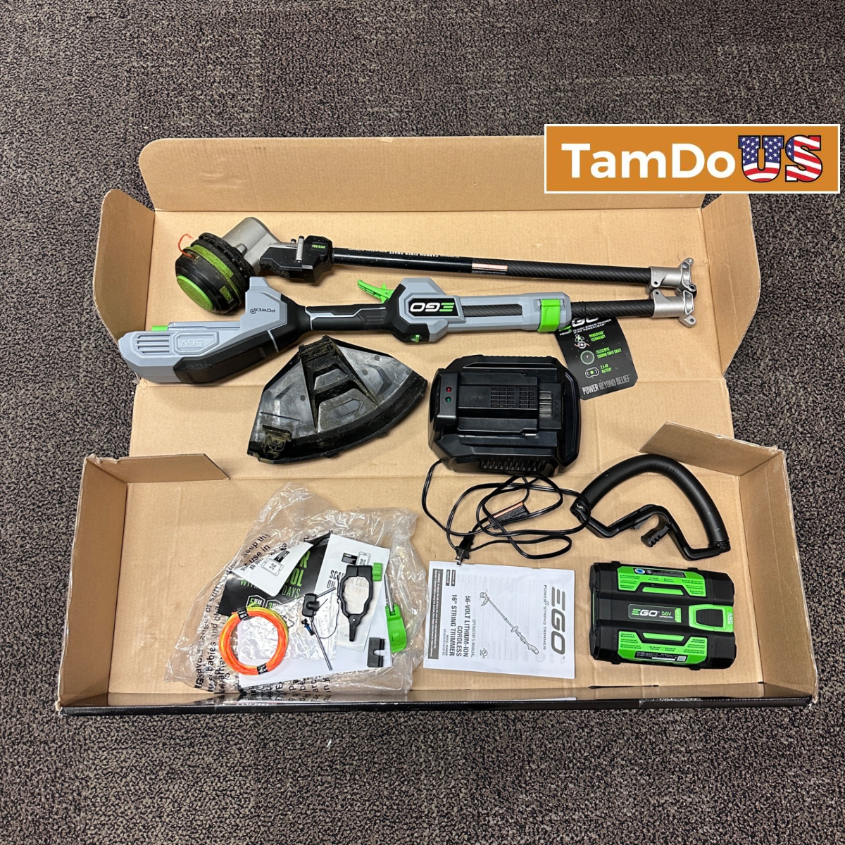 EGO Power+ ST1621T 16" Cordless String Trimmer Powerload Carbon Fiber 2.5Ah Kit - Photo 1 - Real photo at TamDo.us