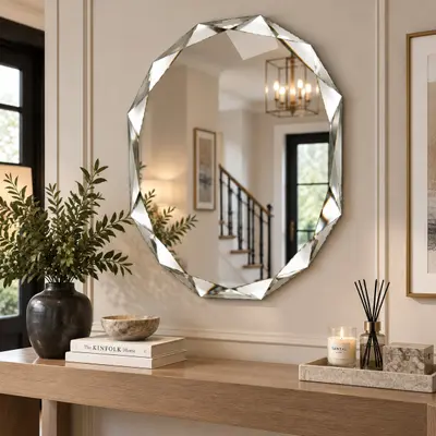 ELLO&ALLO 30 in. W x 36 in. L Single Beveled Edge Bath Mirror - New Open Box - Real photo at TamDo.us