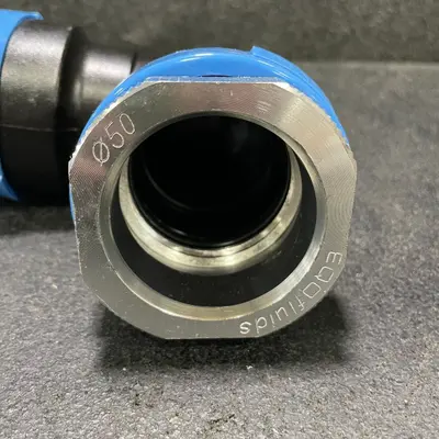 EQfluids 90 Degree Elbow Fitting Ø50mm for Compressed Air & Fluid Piping System - Thumbnail 3