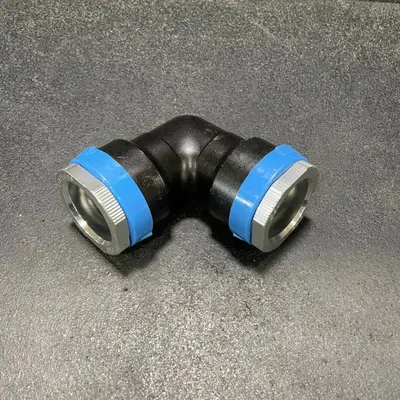 EQfluids 90 Degree Elbow Fitting Ø50mm for Compressed Air & Fluid Piping System - Thumbnail 4