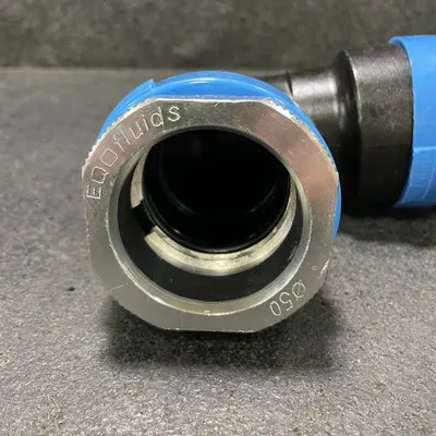 EQfluids 90 Degree Elbow Fitting Ø50mm for Compressed Air & Fluid Piping System - Thumbnail 2