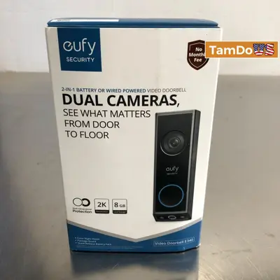 eufy Security Video Doorbell E340 2K Wireless Dual Cameras Color Night Vision - Thumbnail 8