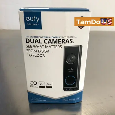 eufy Security Video Doorbell E340 2K Wireless Dual Cameras Color Night Vision - Thumbnail 1