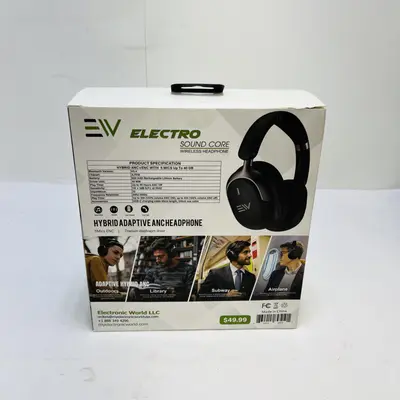 EV Electro Sound Core ANC Wireless Headphones 40mm Drivers 45H Battery - Thumbnail 4