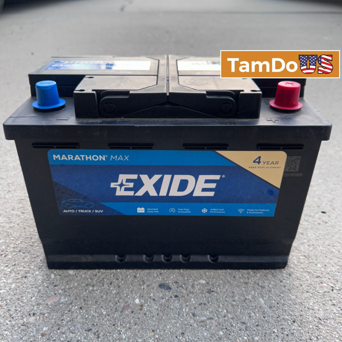 Exide Marathon Max AGM Battery H6 L3 48 MX-H6/L3/48 760 CCA 70Ah Auto SUV Truck - Photo 1 - Real photo at TamDo.us