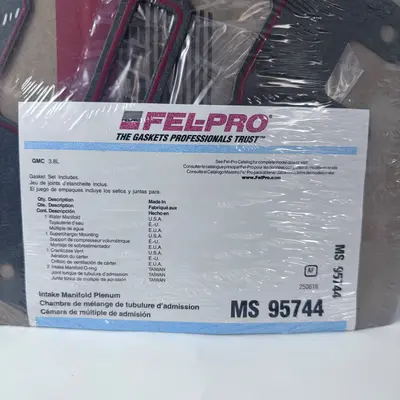 Fel-Pro MS 95744 Intake Manifold Plenum Gasket Set FOR Buick Pontiac GMC 3.8L - Thumbnail 2