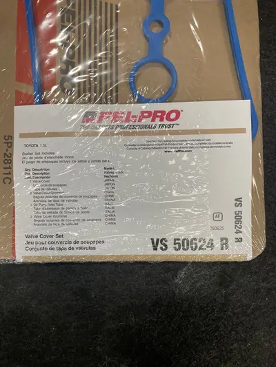 Fel-Pro VS 50624 R Engine Valve Cover Gasket Set Toyota 1.5L 1NZ-FE 1NZ-FXE - Thumbnail 6