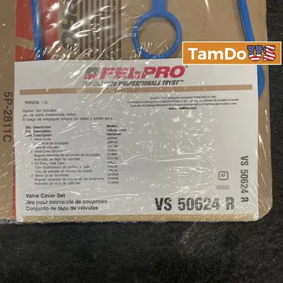 Fel-Pro VS 50624 R Engine Valve Cover Gasket Set Toyota 1.5L 1NZ-FE 1NZ-FXE - Thumbnail 1