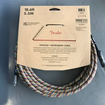Fender Festival Instrument Cable 18.6ft 5.5M Straight to Straight Guitar Cable - Thumbnail 2