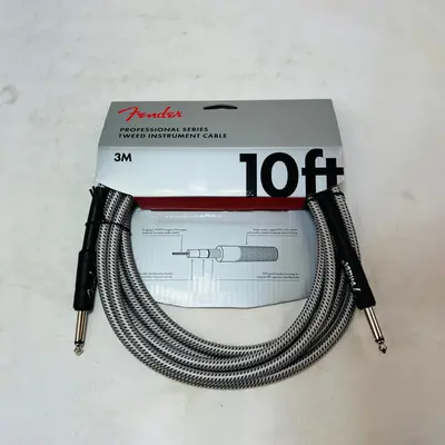 Fender Professional Series Tweed Instrument Cable, 10ft Gray Tweed, 1/4" TS - Thumbnail 4