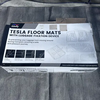 Fjinfly Floor Mat With Luggage Fixation Device Rubber Black For Tesla - Thumbnail 3