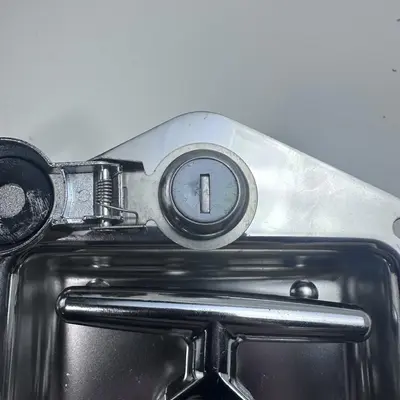 Flush Mount Trailer Toolbox Latch - Paddle Handle Lock & Keys - Durable Metal - Thumbnail 3