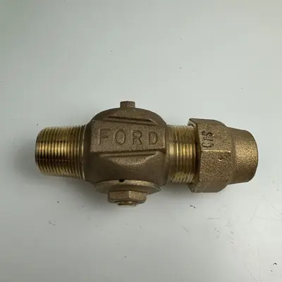 Ford Meter Box Brass Check Valve, 1" NPT, Water Service Backflow Preventer - Thumbnail 2