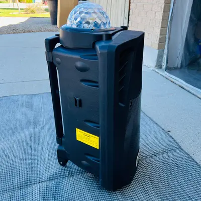 Ftal SW-3008 12" Rechargeable Trolley Speaker Bluetooth Karaoke 1500W PMPO Black - Thumbnail 3