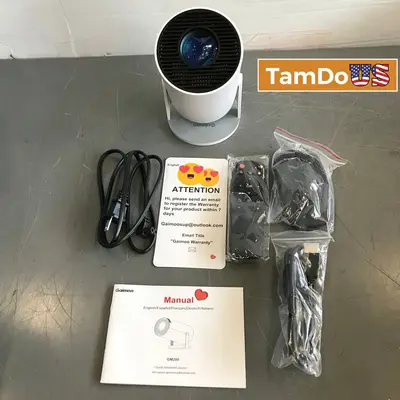 Gaimoo GM200 Home Theater Projector, WiFi Bluetooth, Full HD, Portable HDMI - New Open Box - Real photo at TamDo.us