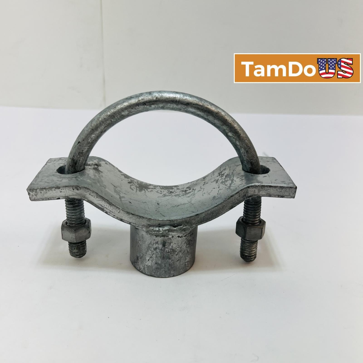 Galvanized Pipe Saddle Clamp UBolt Mount Support Bracket 1.5" FNPT Threaded Base - Photo 1 - Real photo at TamDo.us