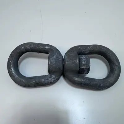 Galvanized Swivel Eye & Eye 18.5mm Chain Anchor - Thumbnail 4