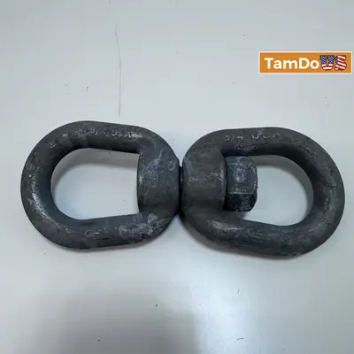 Galvanized Swivel Eye & Eye 18.5mm Chain Anchor - New - Real photo at TamDo.us