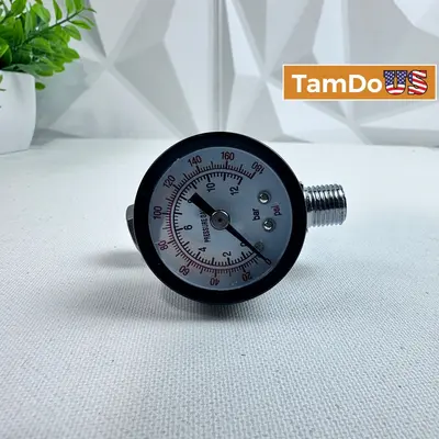 Gas Regulator Valve with Pressure Gauge – Fits Propane Tank, Grill, Heater, Welding - Thumbnail 1