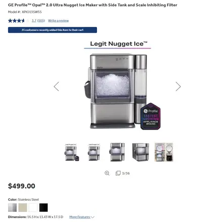 GE Profil Opa 2.0 Ultra Nugget Ice Maker with Side Tank *Pls READ* - Thumbnail 2
