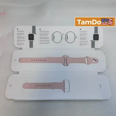 Genuine Apple Watch 44mm Pink Sand Sport Band (S/M & M/L) - Thumbnail 1