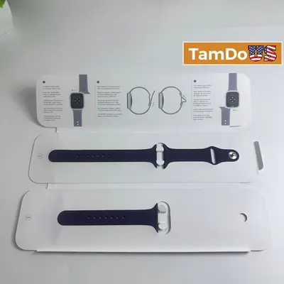 Genuine Apple Watch 45mm Sport Band Dark Cherry Strap S/M M/L Fits 42 44mm 49mm - Thumbnail 1