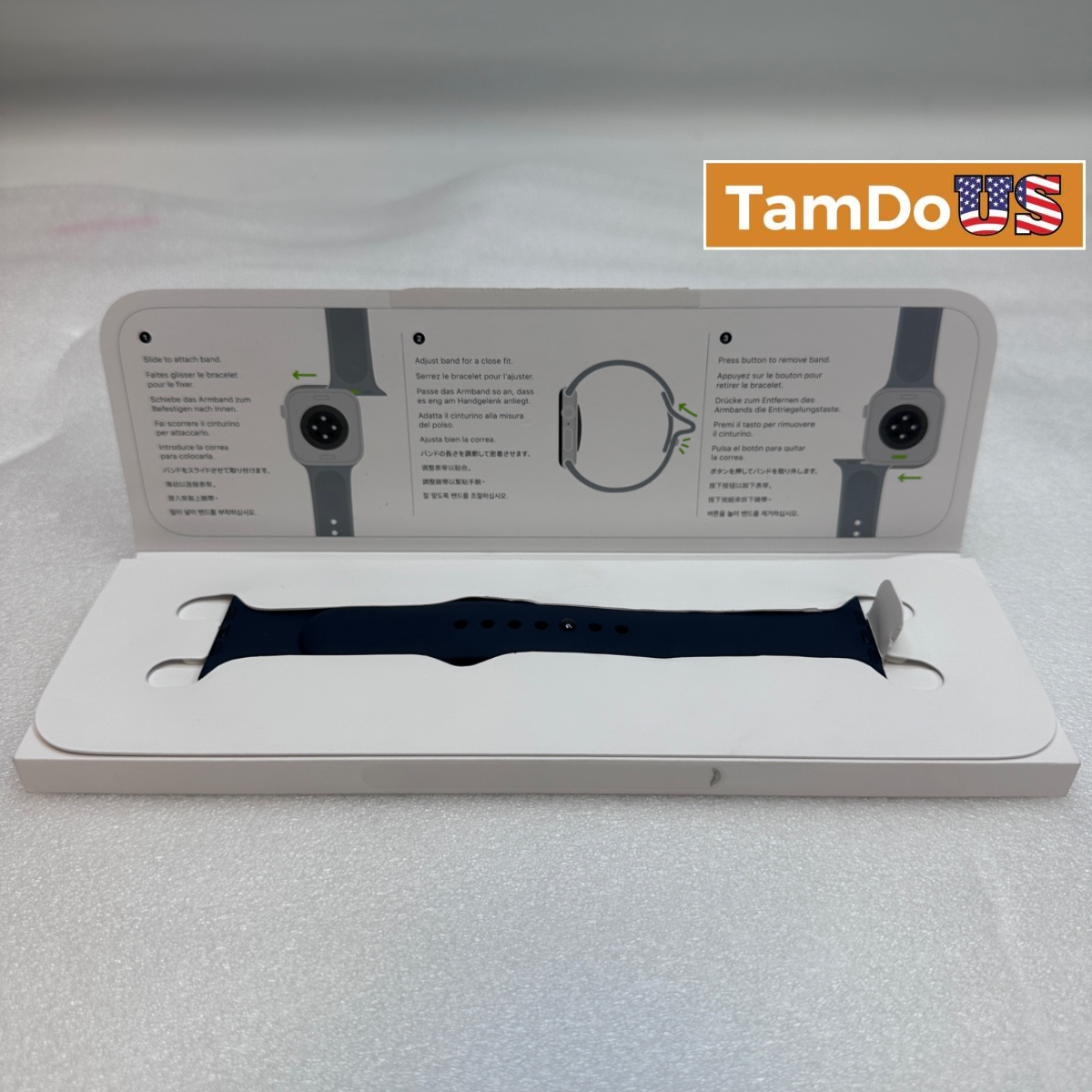 Genuine Apple Watch 46mm Sport Band Midnight Strap Size M/L Fits 45mm 49mm Ultra - Photo 1 - Real photo at TamDo.us