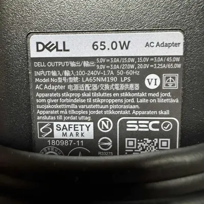 Genuine Dell USB Type-C 65W AC Power Adapter - Thumbnail 2