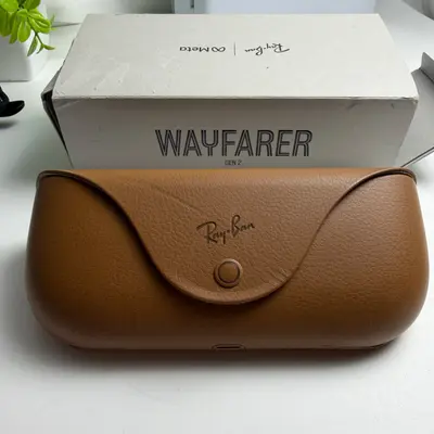 Genuine Ray-Ban Meta Wayfarer Charging Case Brown FOR Gen 2 RW4012 (Case Only) - Thumbnail 4