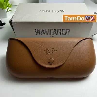 Genuine Ray-Ban Meta Wayfarer Charging Case Brown FOR Gen 2 RW4012 (Case Only) - Thumbnail 1