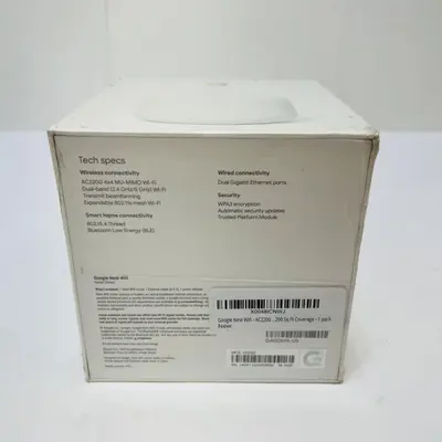 Google Nest Wi-Fi Router (GA00595-US) Dual Band AC2200 Mesh System - Thumbnail 4