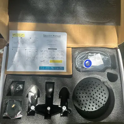 Gotonovo 8" Matte Black Shower System w/ Tub Spout, 22-Piece Complete Kit - Thumbnail 2