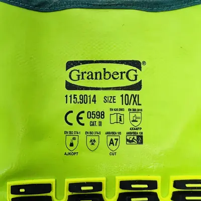 Granberg Leather Cut and Impact Gloves - Size 10/XL - Thumbnail 3