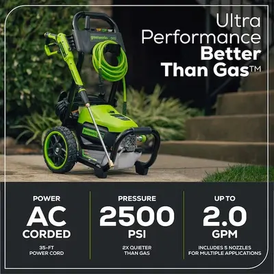 Greenworks Pro 2500 PSI 2.0 GPM TruBrushless Electric Pressure Washer PW-2500 - Thumbnail 2