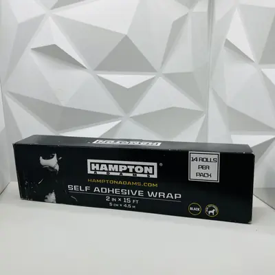 Hampton Adams Self Adhesive Wrap 2"x15ft Black, 14 Rolls Per Pack - Thumbnail 2