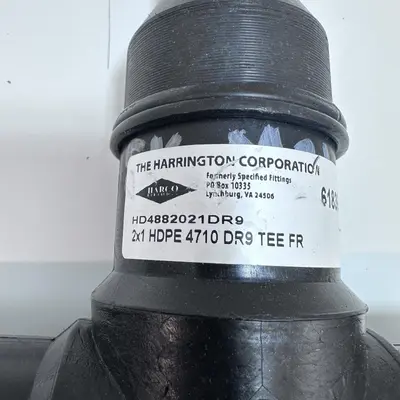 Harrington 618391 2" x 1" HDPE Reducing Tee - Corrosion Resistant - Thumbnail 7