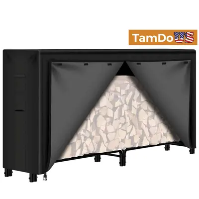 Heavy Duty Log Rack Cover 8ft Waterproof UV-Resistant - New - Real photo at TamDo.us
