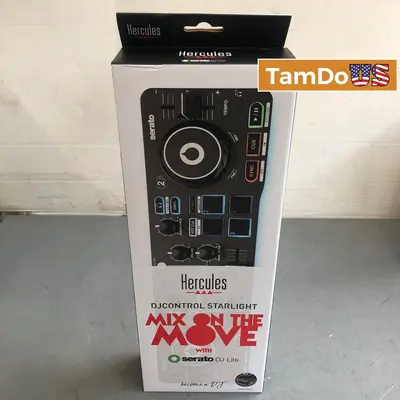 Hercules DJControl Starlight 2-Deck DJ Controller for Serato DJ Lite Portable - New Open Box - Real photo at TamDo.us
